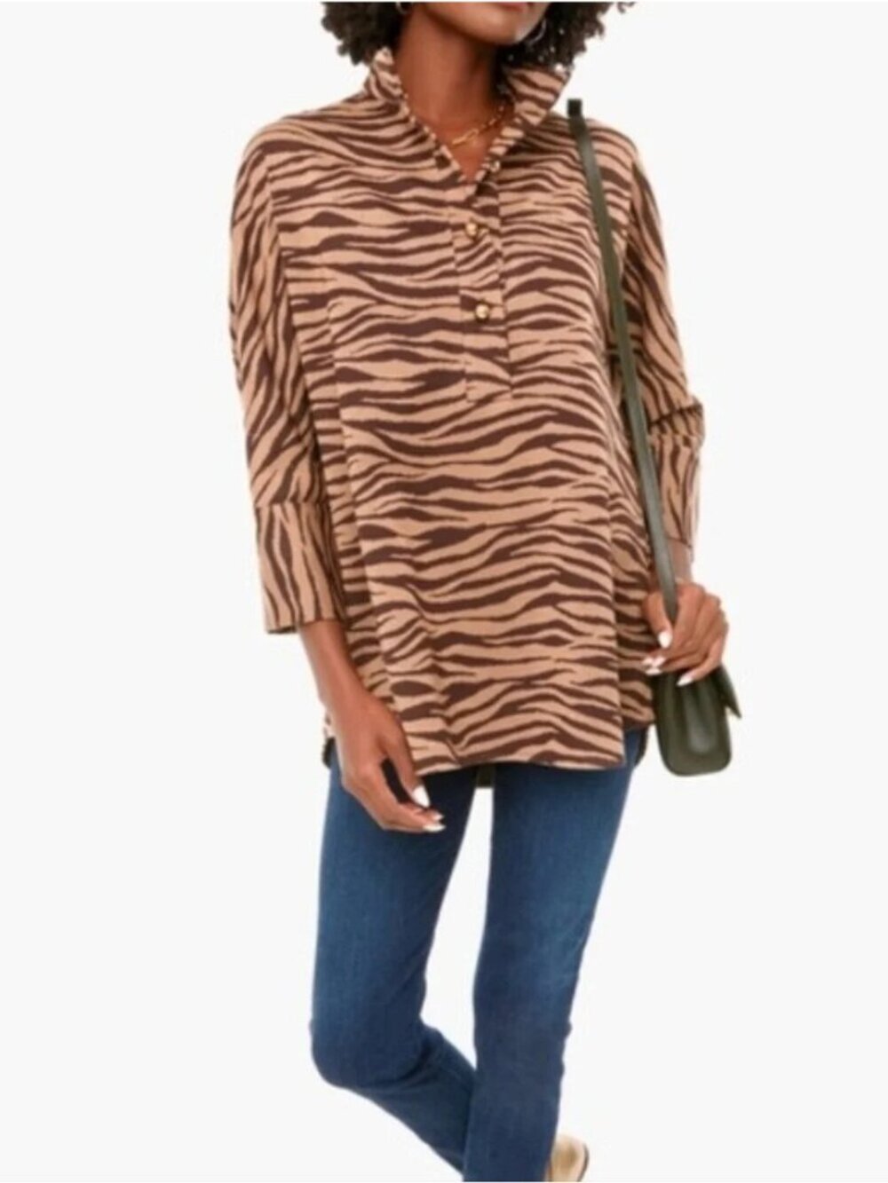 Tuckernuck Tiger Willow Blouse in Brown New Womens Top